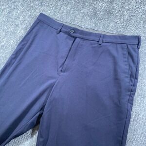 Croft & Barrow Dress Pants Mens‎ 38x30 Navy Flat Front Business Casual #AB415